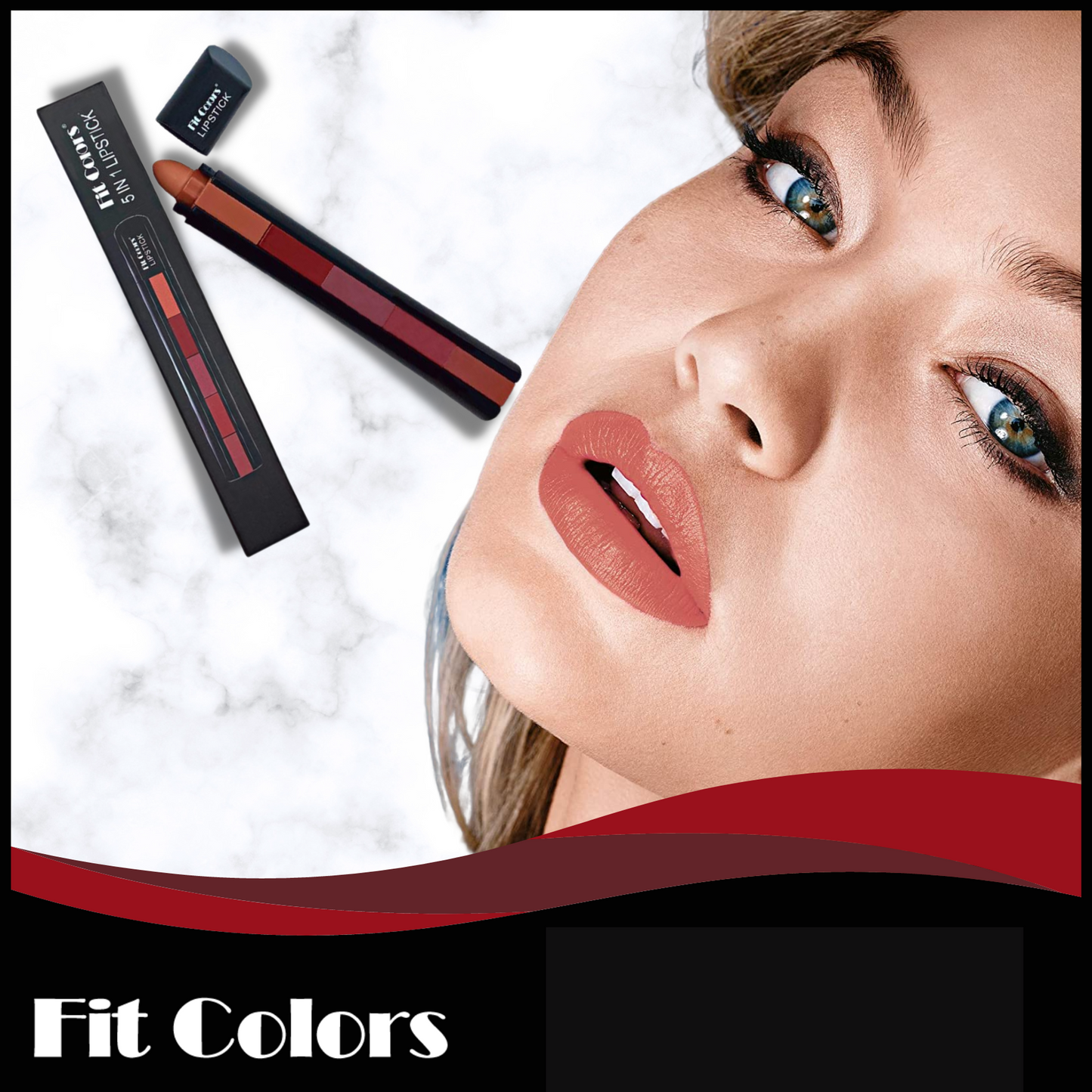 FITCOLORS┃ ROUGE À LÈVRE 5 EN 1┃